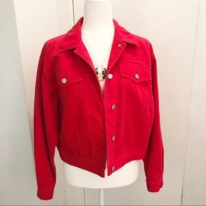 Ralph Lauren Women’s Red Denim Jean Jacket